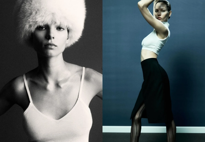 Алеся Кафельникова снялась для модного бренда в образах slavic bimbo и "офисной сирены"