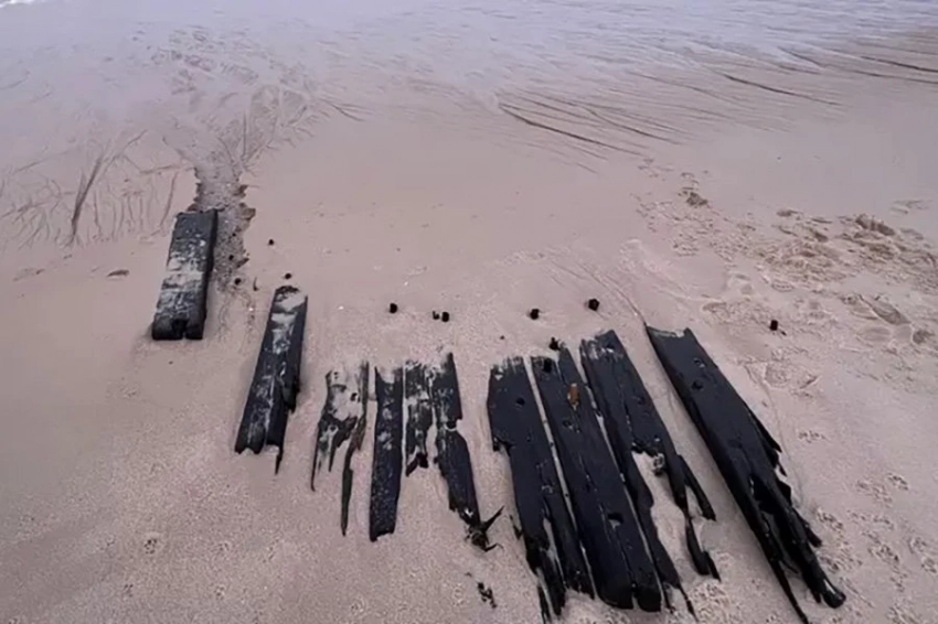 Обломки старого затонувшего деревянного корабля обнаружены в Северном море