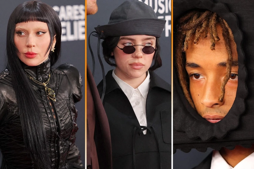 Самые «одетые» звезды на «Грэмми»: Леди Гага в образе черной вдовы, Билли Айлиш в панамке-морячке и сын Уилла Смита с «замком» на голове