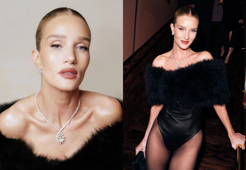 Рози Хантингтон-Уайтли и Джаред Лето в "голых" образах посетили модную вечеринку