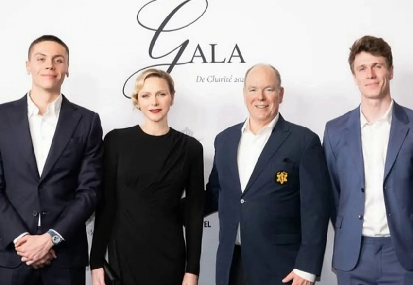 Княгиня Шарлен и Альбер II посетили гала-ужин в Куршевеле