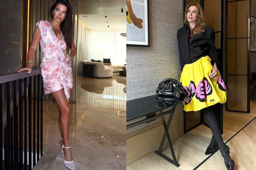 Цветочное настроение: Бородина — в нежном платье с пионами, Бондарчук — в яркой юбке