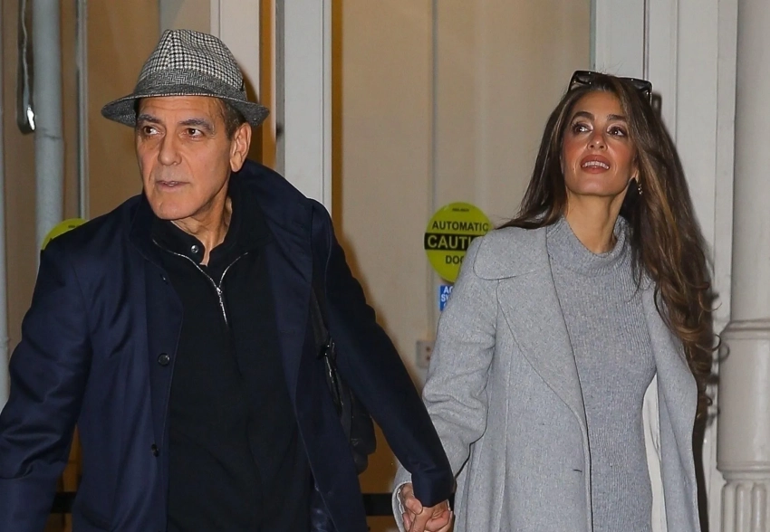 Джорджа и Амаль Клуни засняли во время прогулки в Нью-Йорке