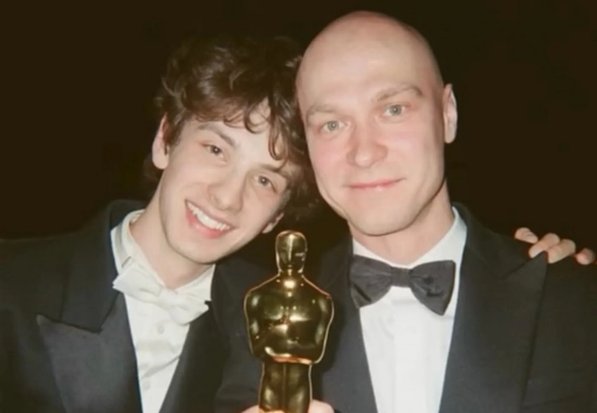 Марк Эйдельштейн заснял, как они с Юрой Борисовым провели время на "Оскаре"
