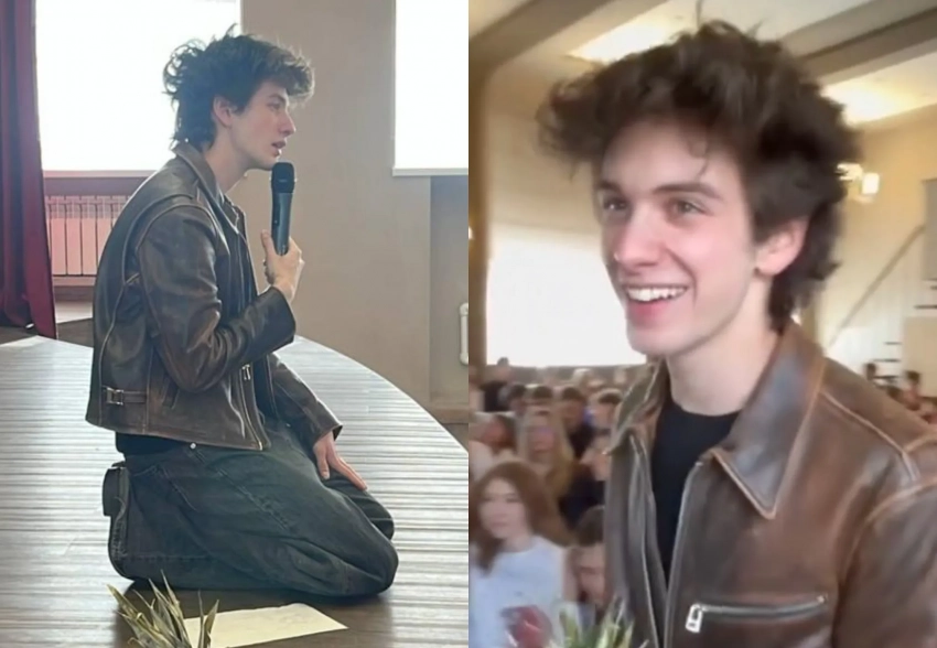 Марк Эйдельштейн посетил свою бывшую школу и встретился с учениками