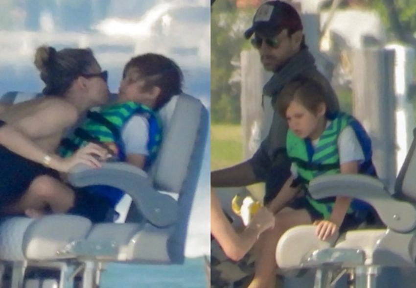 Энрике Иглесиас и Анна Курникова отдыхают на яхте с детьми в Майами