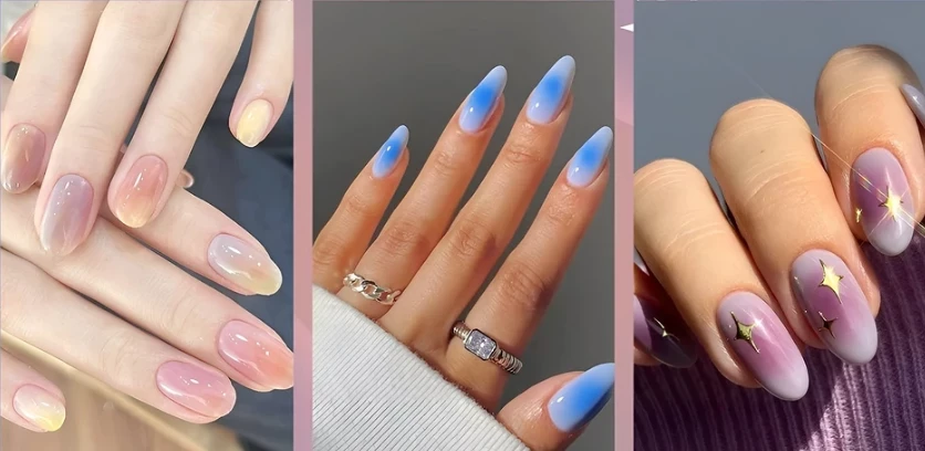 Танец света на ногтях: 7 вариантов маникюра с аурой на ногтях