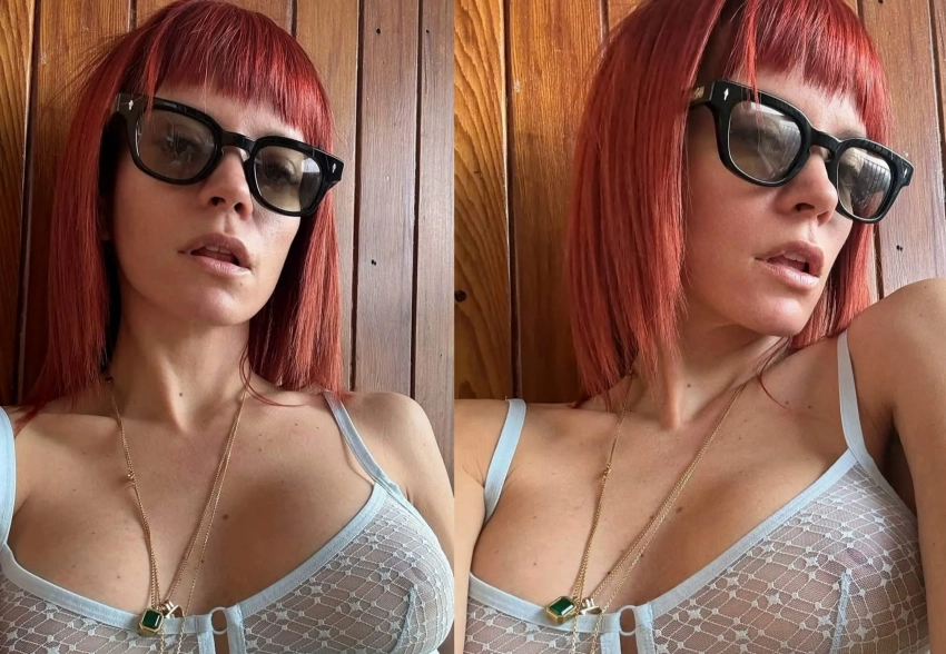 Лили Аллен, которая увеличила грудь после скандального развода с Дэвидом Харбором, снялась в прозрачном нижнем белье