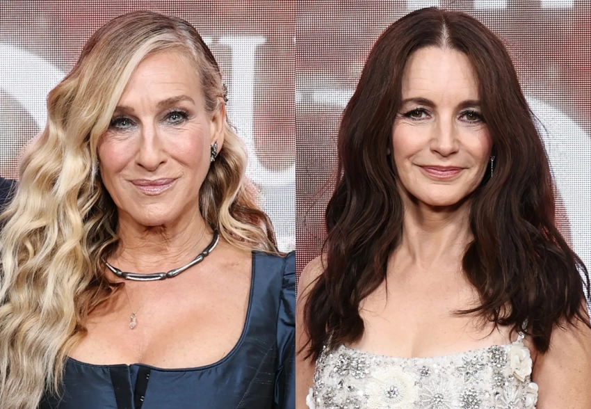 Сара Джессика Паркер с мужем, Синтия Никсон и Кристин Дэвис на премьере сериала "И просто так"