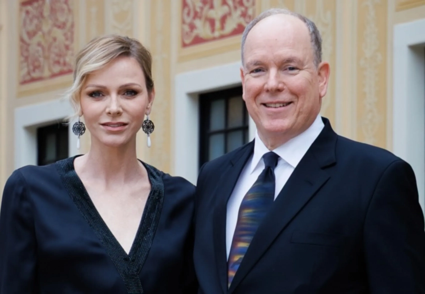 Князь Альбер и княгиня Шарлен посетили Гран-при Монако