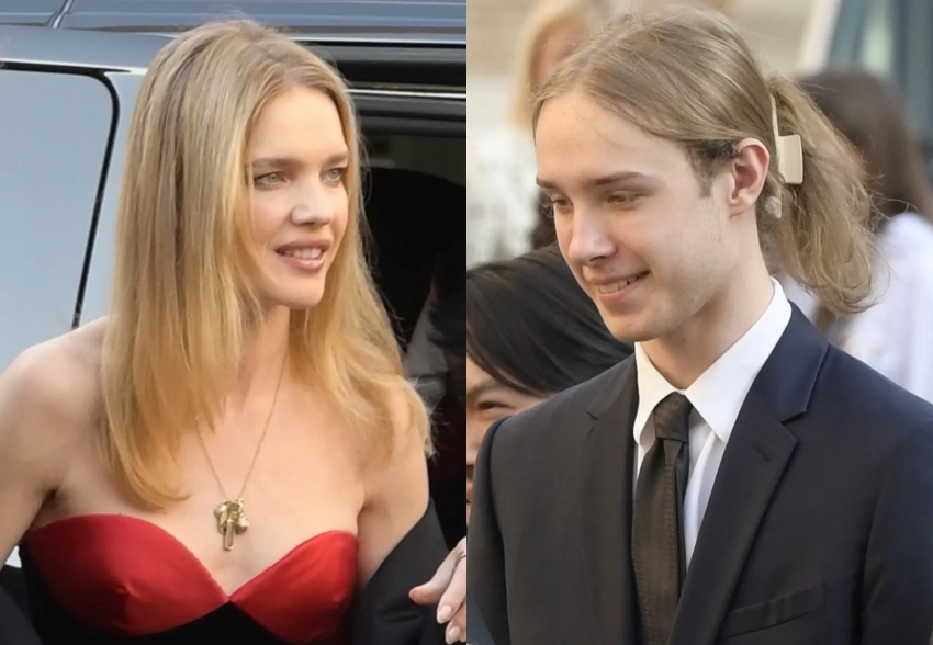 Наталья Водянова впервые за долгое время вышла в свет с сыном Лукасом