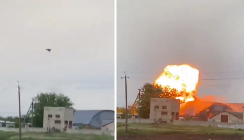 «Истощение фронтовой ПВО»: обсуждается беспрепятственный прилёт «Герани» по ангару с военной техникой в Новофёдоровке к северу от Покровска