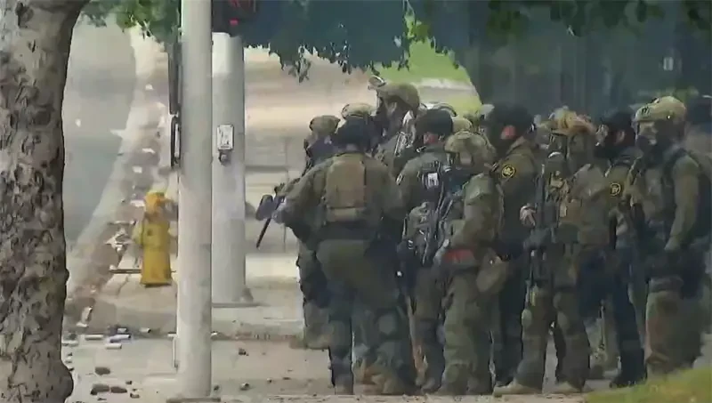 Министр обороны США не исключил использование морпехов для применения силы к протестующим, если выступления нелегалов не прекратятся