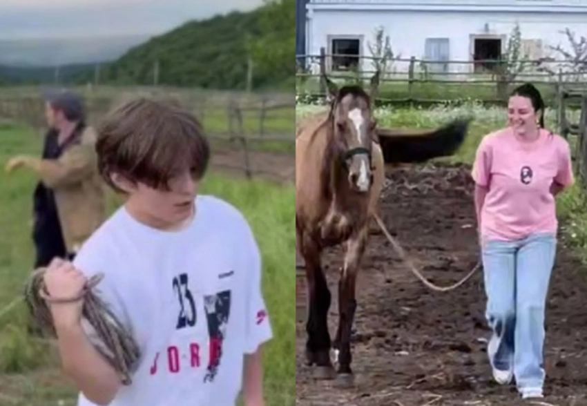 Резо Гигинеишвили проводит время с детьми от Надежды Михалковой в Грузии