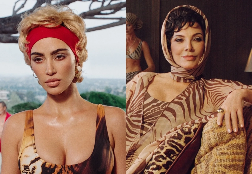 "Лихорадочный сон из 70-х". Ким Кардашьян снялась в новом кампейне своего бренда вместе с мамой Крис Дженнер