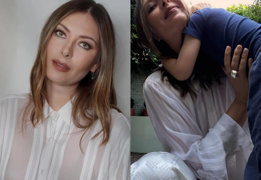 Мария Шарапова вышла в свет в прозрачной блузке и показала новое фото с сыном