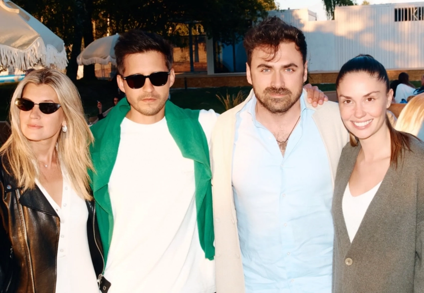 Агата Муцениеце и Пётр Дранга, Павел Табаков с девушкой, Маша Фёдорова и Екатерина Мцитуридзе на дне рождения Дмитрия Викулина