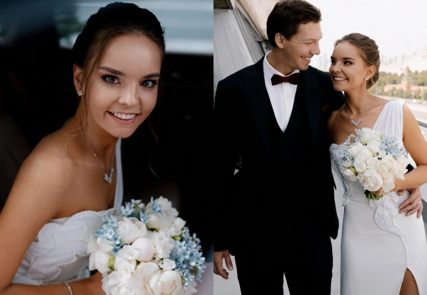 Платье от Алёны Ахмадуллиной и много бриллиантов: появились новые фото со свадьбы Дины Авериной и Дмитрия Соловьёва