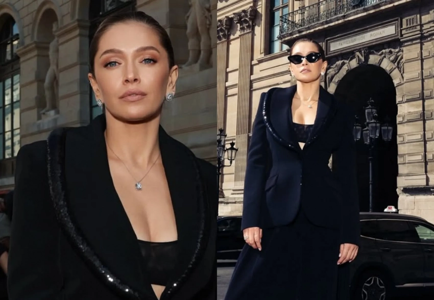 Вера Брежнева посетила показ Zuhair Murad в рамках Недели моды в Париже