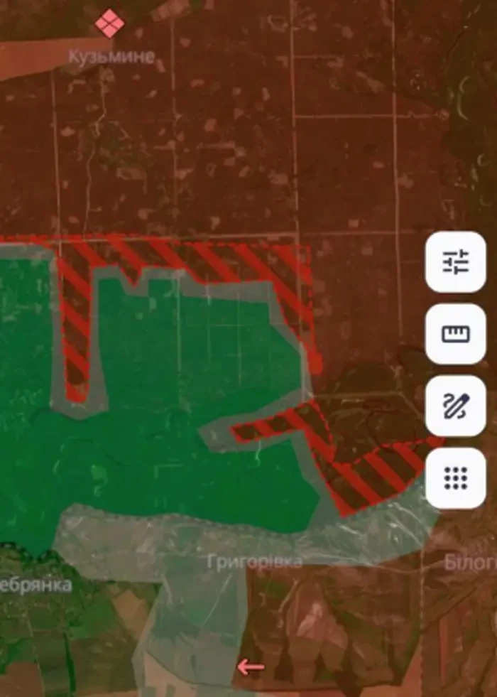 Ресурс ГУР МО Украины: ВС РФ в Серебрянском лесничестве разрезают на части оборону ВСУ