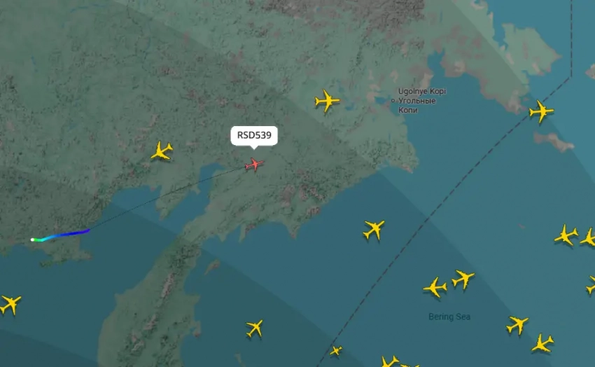 Самолёт президента России вылетел из Магадана на Аляску