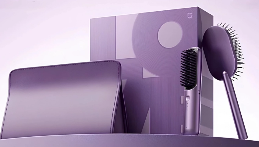 Расчёска Xiaomi Mijia Zhenai Gift Box Purple: набор для ухода и укладки волос с ионизацией