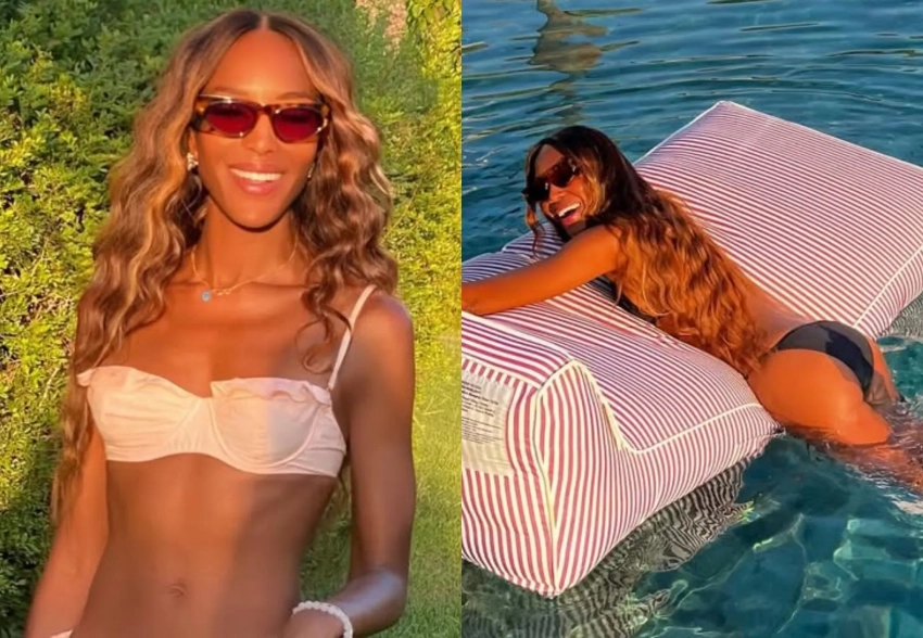 Наоми Кэмпбелл показала фигуру в бикини на отдыхе на Ибице