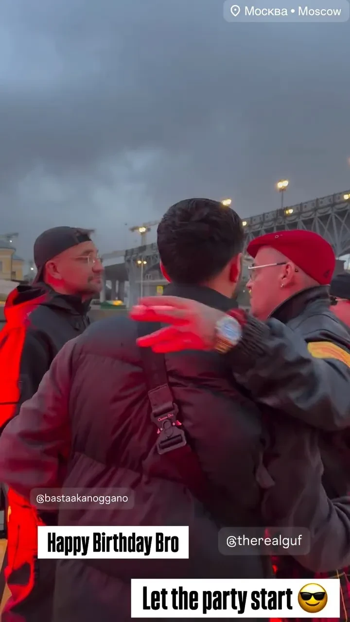 Гуф отметил 46-й день рождения с Бастой и друзьями на теплоходе в Москве