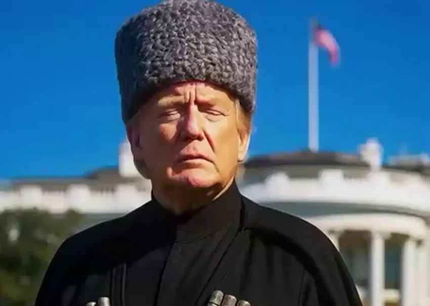 Кадыров опубликовал генерацию Трампа нейросетью в папахе на фоне Белого дома