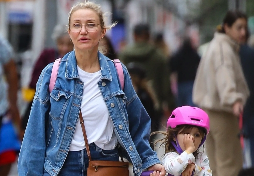 Кэмерон Диас впервые за долгое время засняли с дочерью