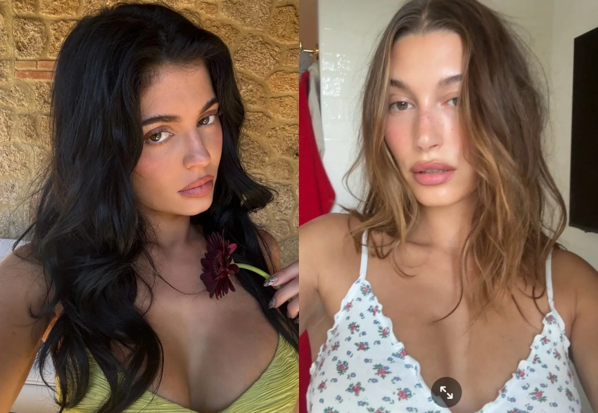 Кайли Дженнер и Хейли Бибер повторили фото девятилетней давности