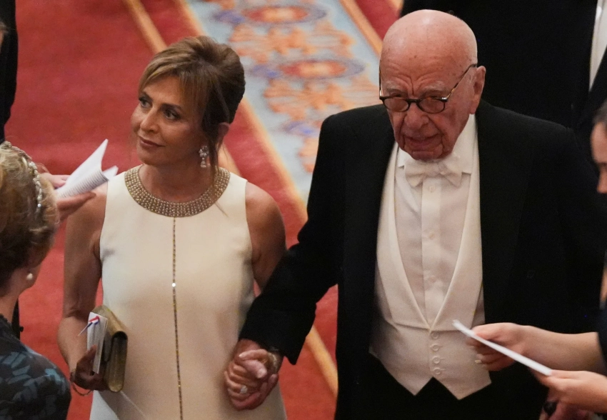 Мать Даши Жуковой с 94-летним мужем-медиамагнатом Рупертом Мёрдоком посетили банкет в честь визита Дональда Трампа в Великобританию