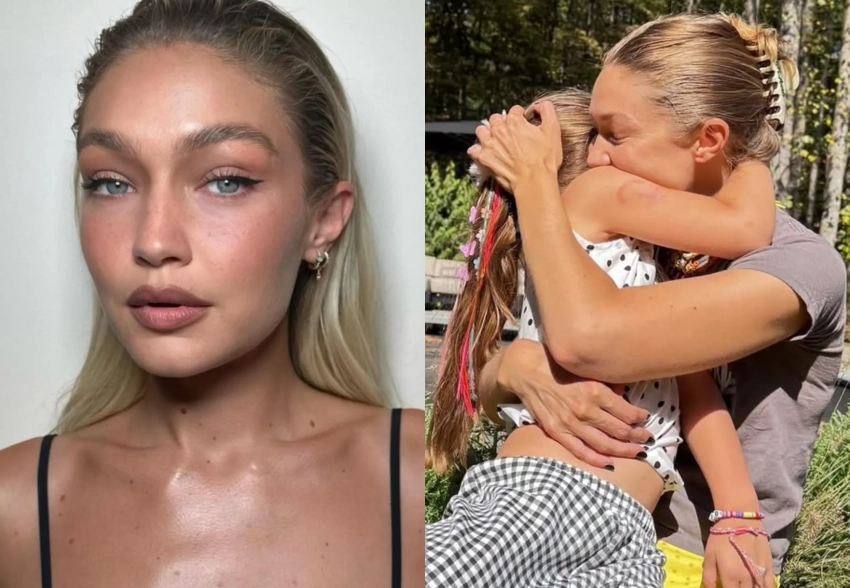 Разноцветный торт и батут: Джиджи Хадид показала, как отметила пятилетие дочери