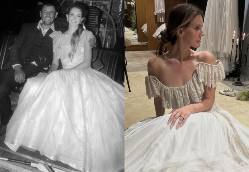 Лана Дель Рей показала архивные фото со свадьбы в честь её первой годовщины