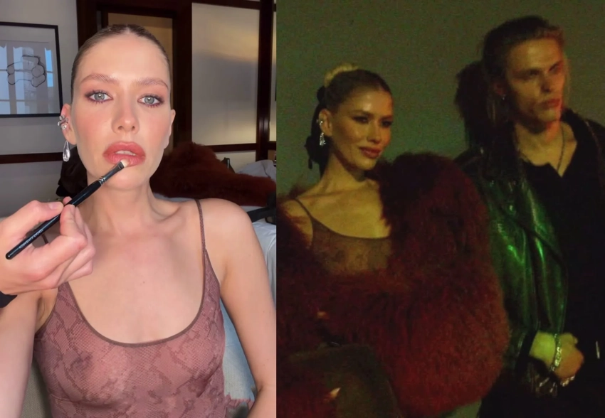 Неделя моды в Милане: Елена Перминова в прозрачном топе и Тарас Романов посетили показ The Attico