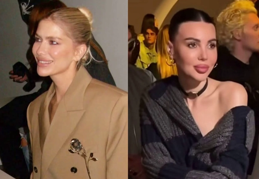 Елена Перминова, Оксана Самойлова и Кристина Романова показали свои образы на Неделе моды в Милане