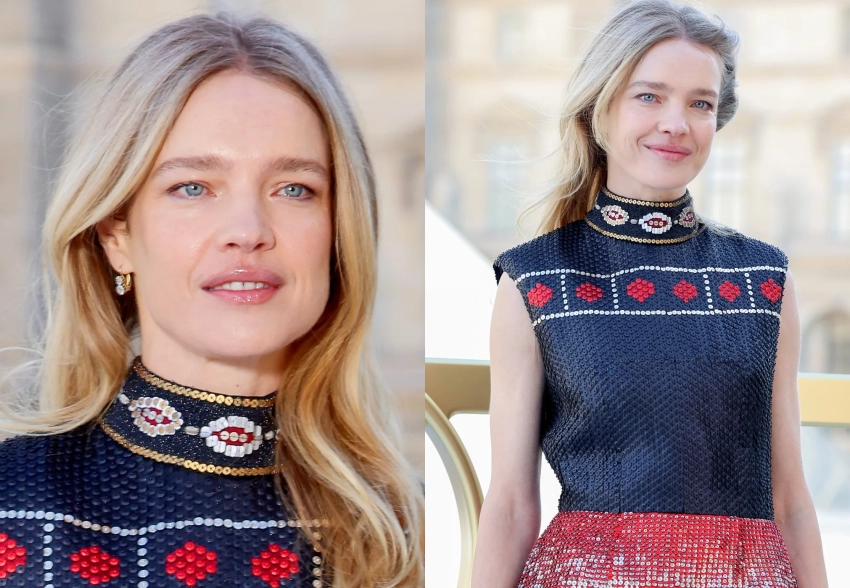 Неделя моды в Париже: Наталья Водянова в мини-платье на показе Louis Vuitton