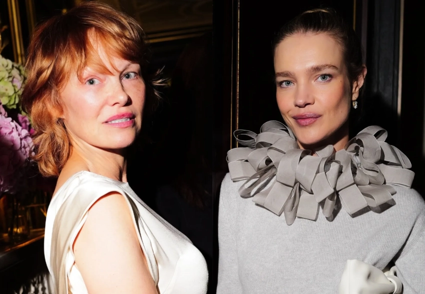 Памела Андерсон (с новым цветом волос) и Наталья Водянова посетили вечеринку в Париже