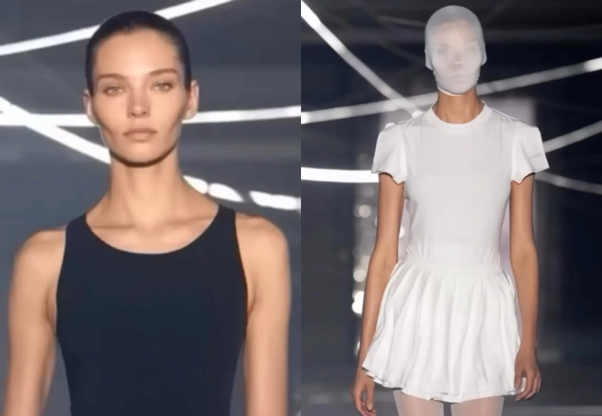 Алеся Кафельникова вышла на подиум на показе Vetements в Париже