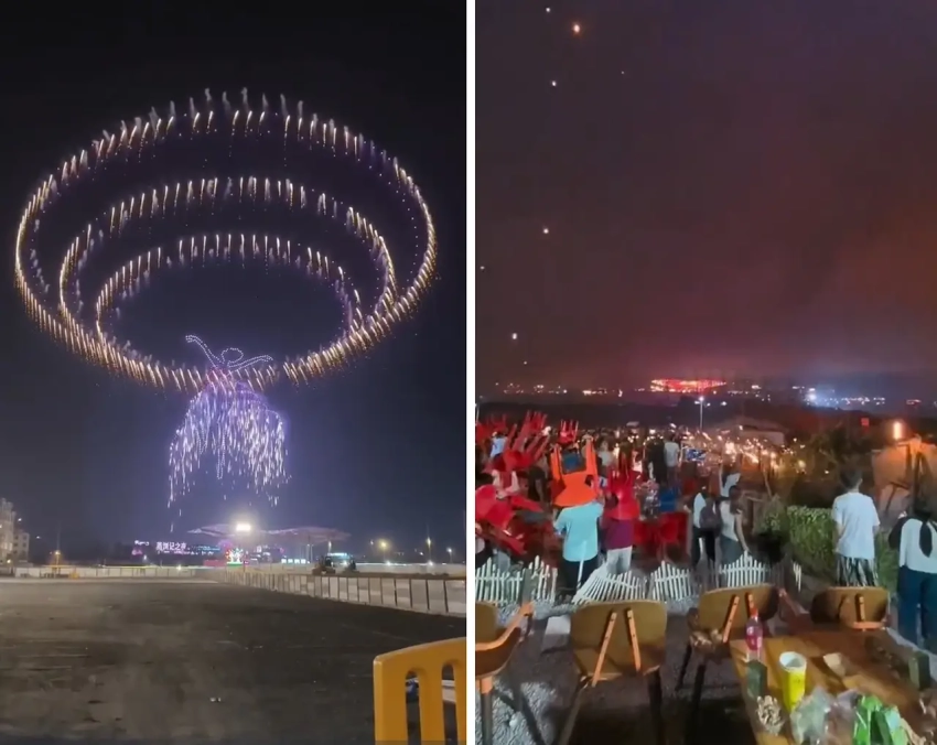 «Восстание» дронов произошло в Китае во время праздничного шоу