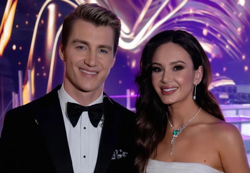 "Счастье — это держать тебя за руку в лучах софитов". Алексей Воробьёв опубликовал новые совместные фото с женой Аидой Гарифуллиной