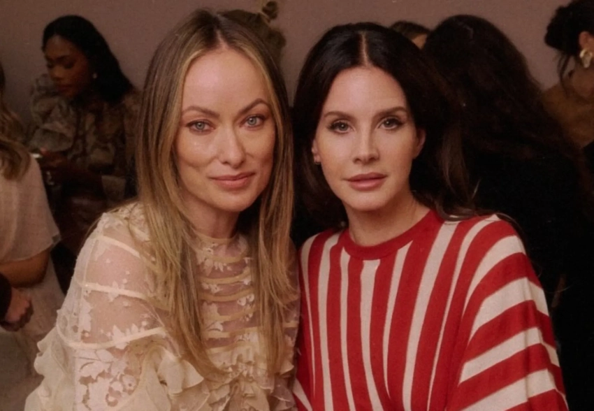 Лана Дель Рей с сестрой и Оливия Уайлд на показе Zimmermann в Париже