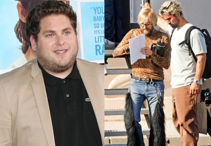 Похудевшего Джону Хилла засняли на съёмочной площадке