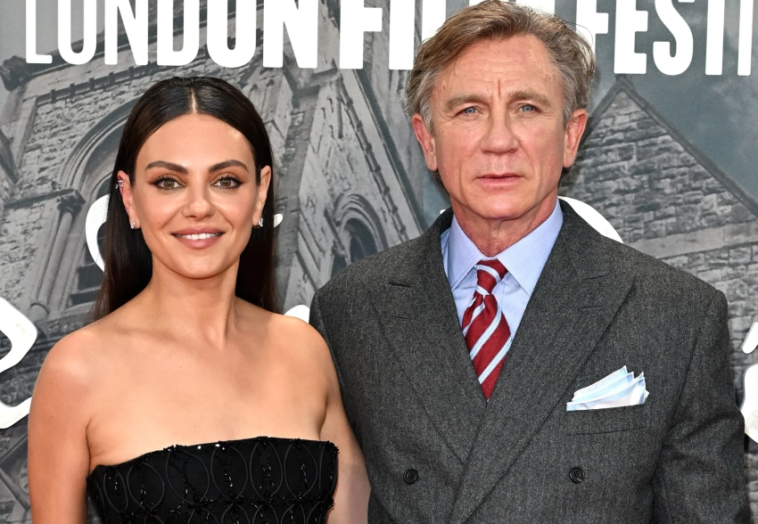 Мила Кунис, Дэниел Крейг с женой Рэйчел Вайс, Татьяна Корсакова на премьере фильма "Достать ножи: Проснись, мертвец"