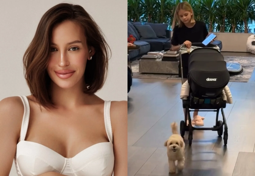 "Так повезло с Алисой". Девушка Тимати Валентина Иванова показала, как его старшая дочь нянчится с новорождённой сестрой