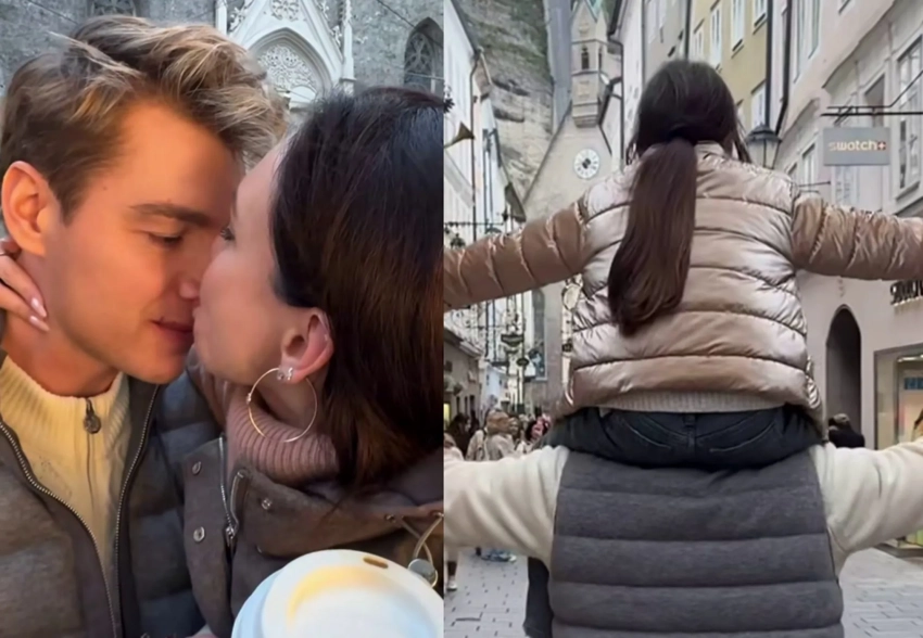 Алексей Воробьёв показал, как отдыхает в Австрии с Аидой Гарифуллиной и её дочерью