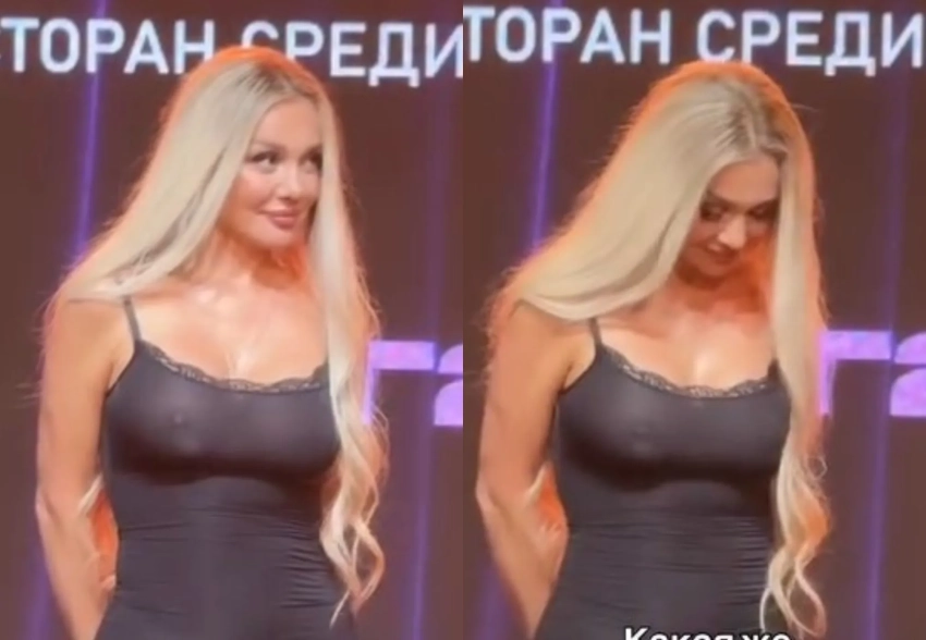 "А почему она сразу голая не вышла?". В сети обсуждают "прозрачное" платье Анны Седоковой