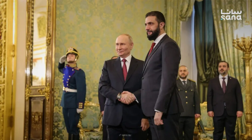 Отобедавший в Кремле аш-Шараа пообещал сохранить военные базы РФ в Сирии