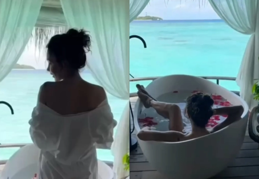 47-летняя Екатерина Климова снялась обнажённой на Мальдивах