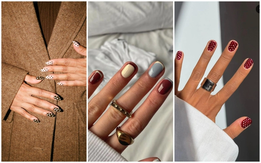 Голографический эффект, горошек или арктический блеск: 20 самых модных идей маникюра на зиму 2025–2026 года